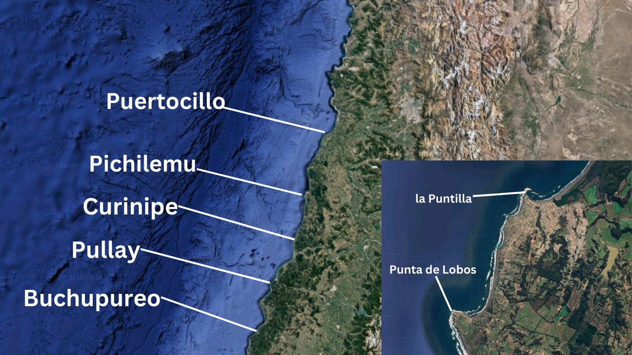 Pichilemu Surf Spot Map