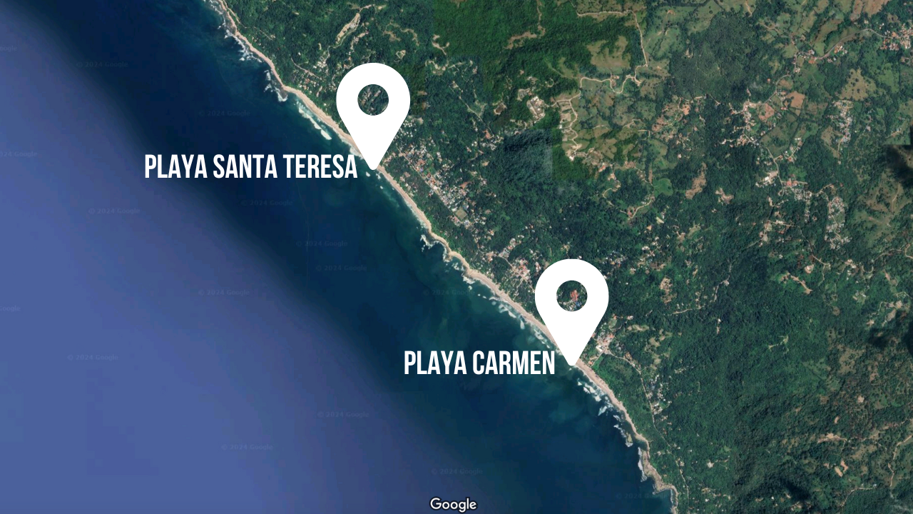Santa Teresa Surf Spot Map