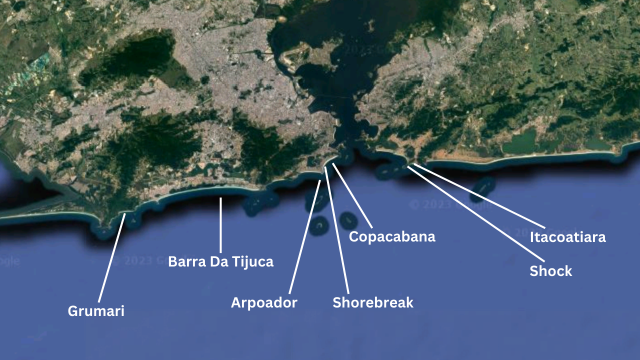 Rio Surf Spot Map