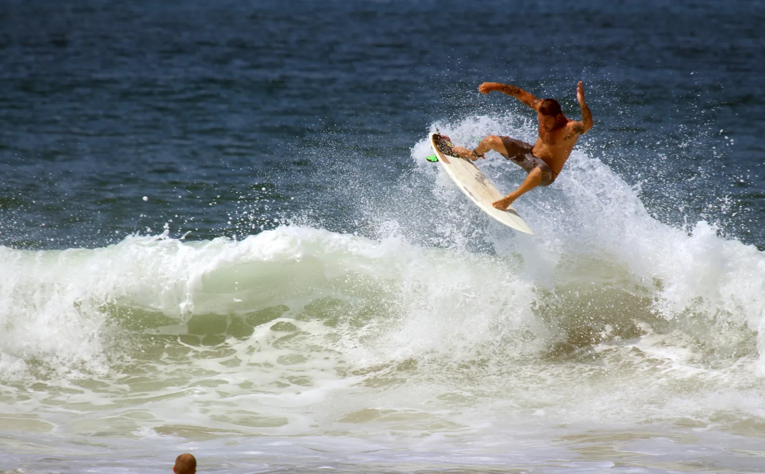Surfer Doing Air Echo Beach Surf Canggu